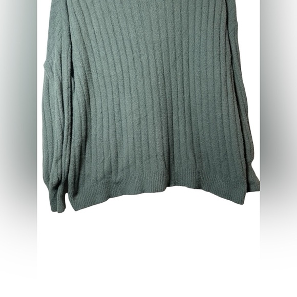 Aerie Ribbed Knit Crewneck Sweater Women’s XS Green Pullover Long Sleeve Cozy - Picture 3 of 7